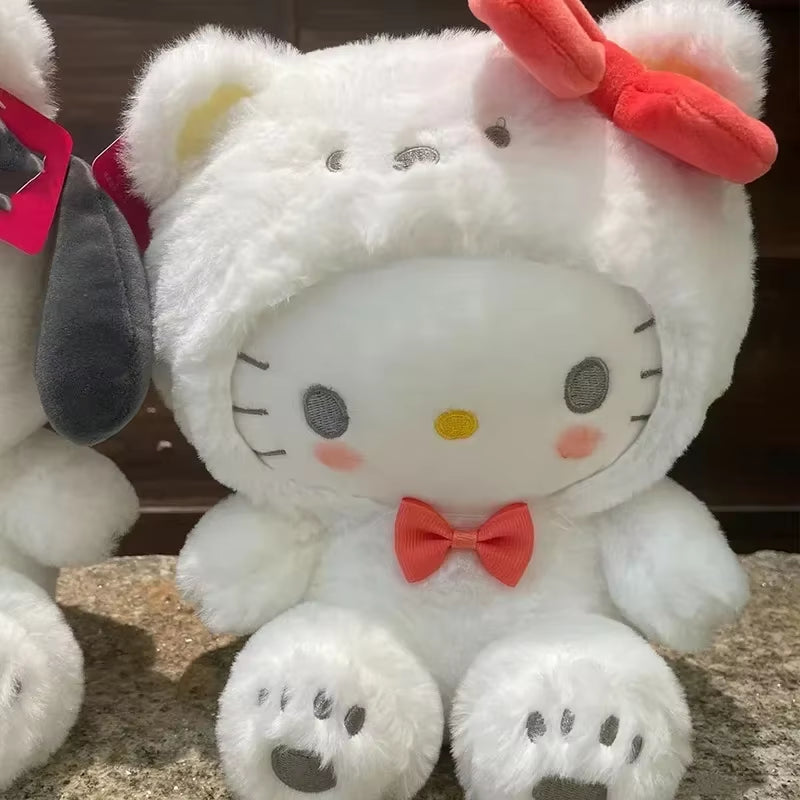 20CM Sanrio Plushies Hello Kitty Cinnamonroll Kuromi Pochacco Stuffed Plush Doll Cos Bear Cute Toys Children Birthday Gifts