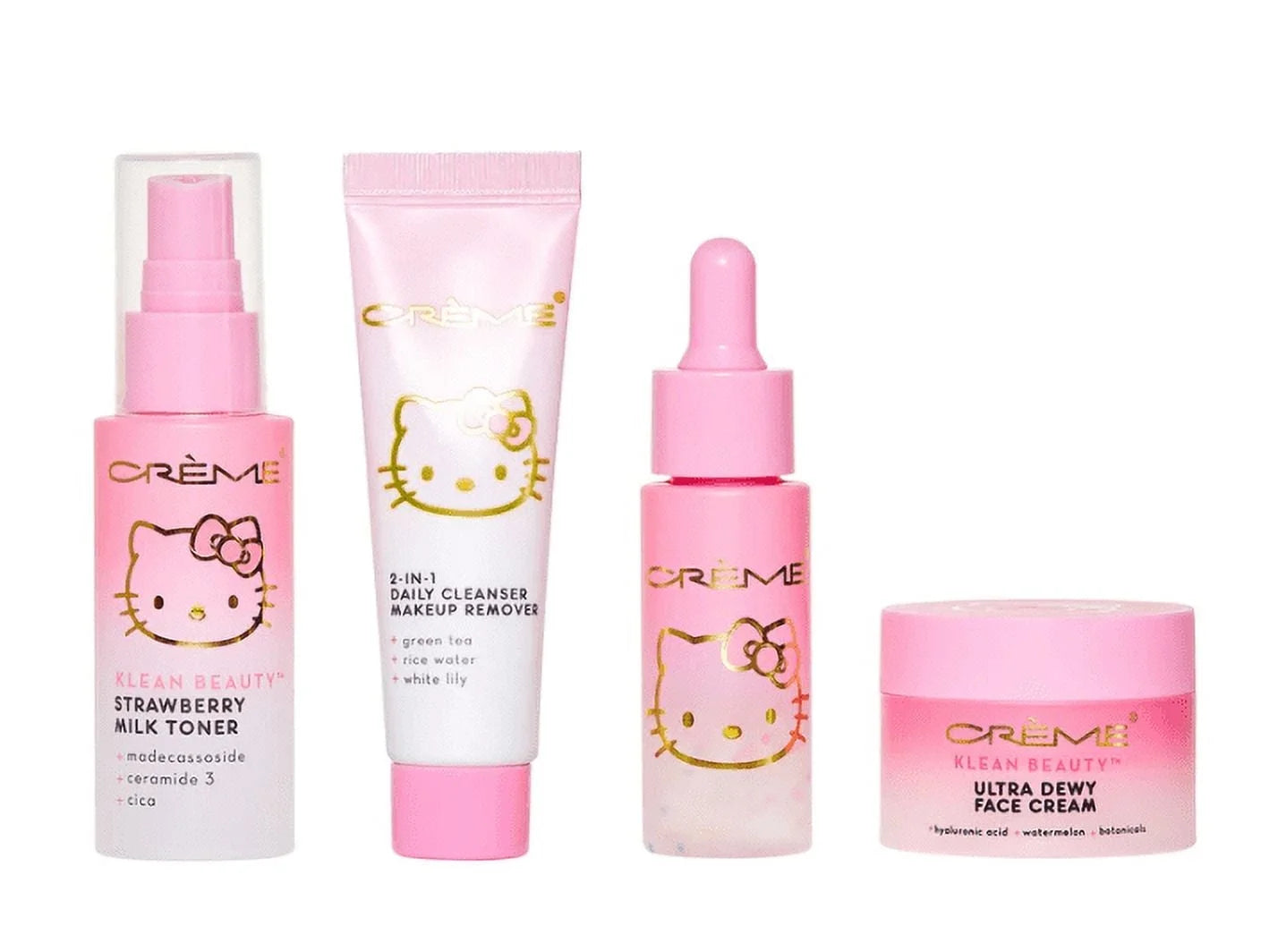 X HELLO KITTY SKINCARE ESSENTIALS - KLEAN BEAUTY™ 4PC TRAVEL BAG
