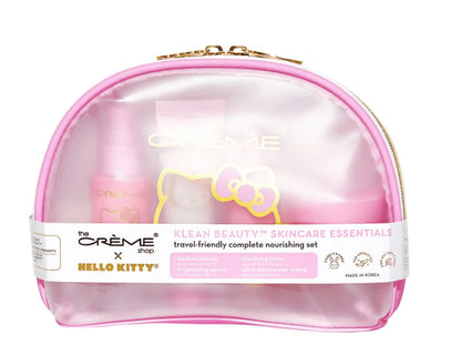 X HELLO KITTY SKINCARE ESSENTIALS - KLEAN BEAUTY™ 4PC TRAVEL BAG