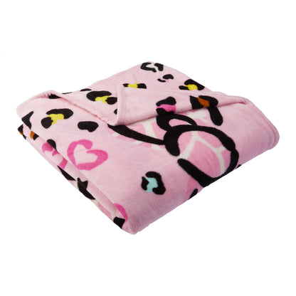 Kids Plush Blanket, Twin/Full Size 62"X90", Pink, Sanrio