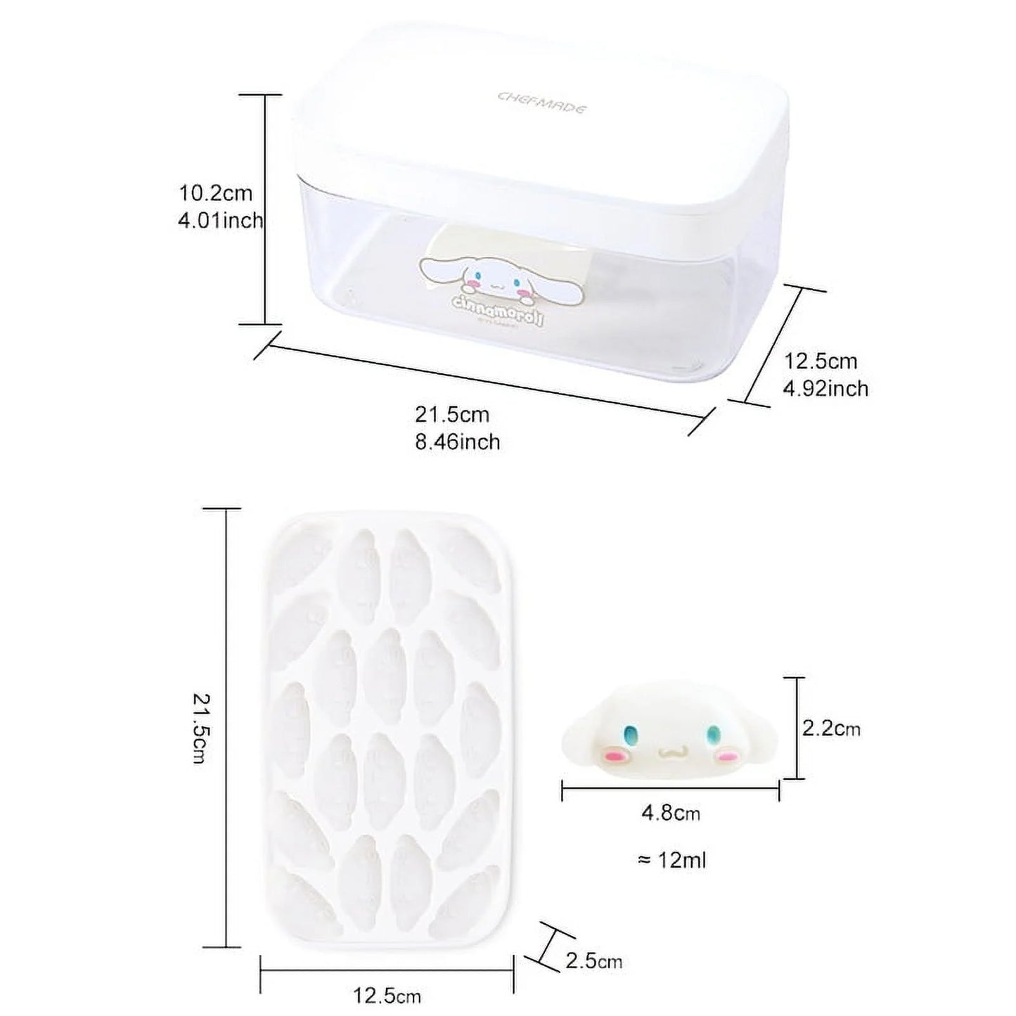 4PCS Kawaii Sanrio Hellokitty Ice Tray Mold Cinnamoroll Cute Anime Summer Home Kitchen Baking Ice Cube Silicone Ice Box Tool